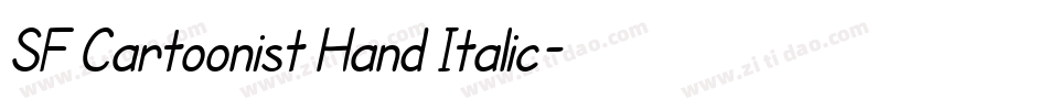 SF Cartoonist Hand Italic字体转换